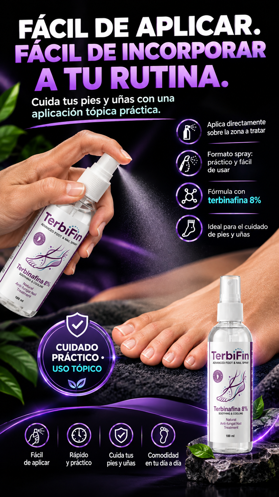 TerbiFin Clinical 8% - Spray anti hongos